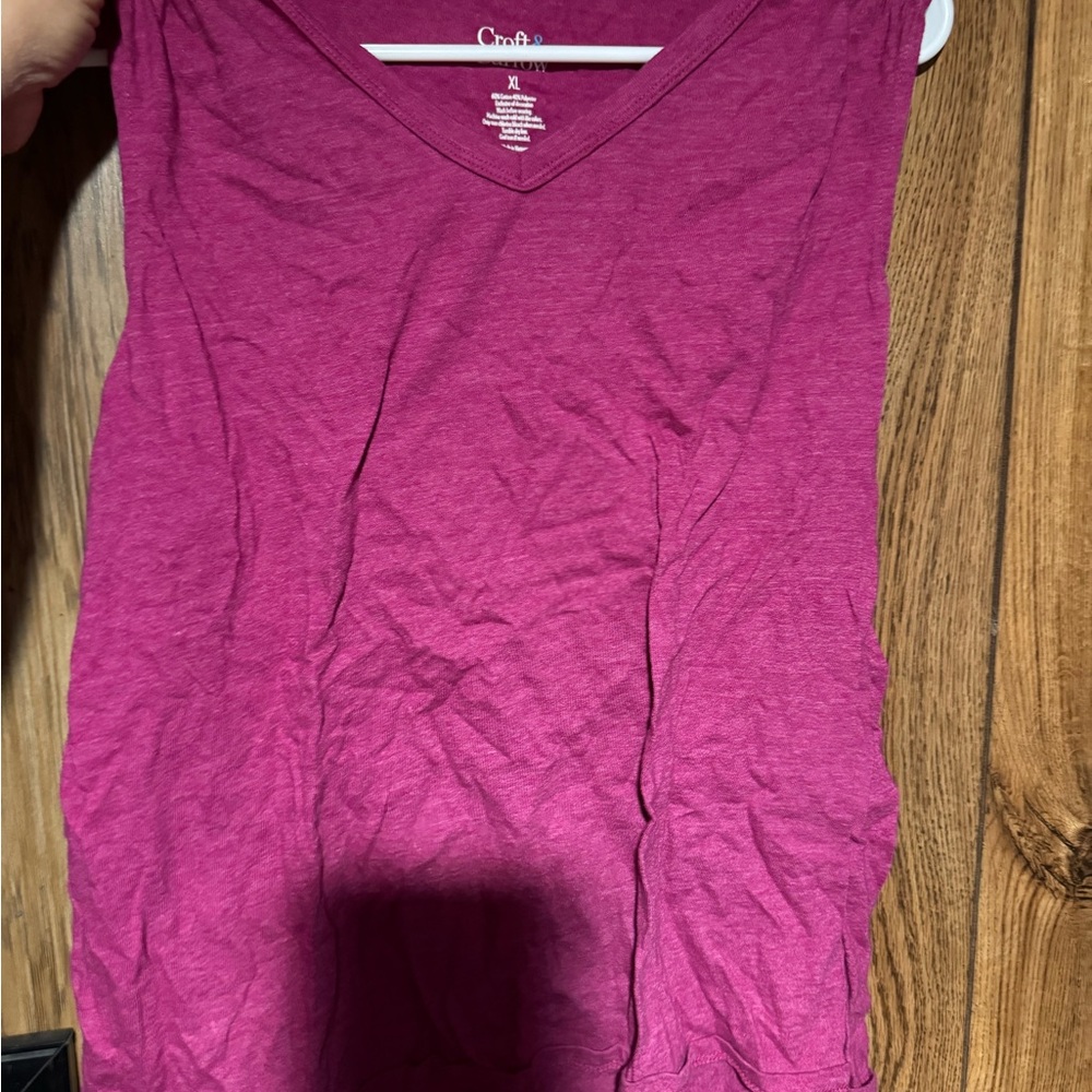 Croft & Barrow Purple/pink V-Neck Top